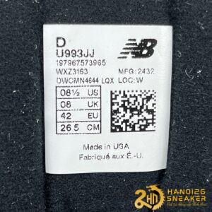 Giày New Balance 993 Retro Sea Salt Black MR993JJ (8)